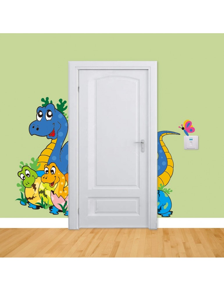 Vinilo infantil dinosaurio infantil para puerta | Vinilos decorativos  infantiles