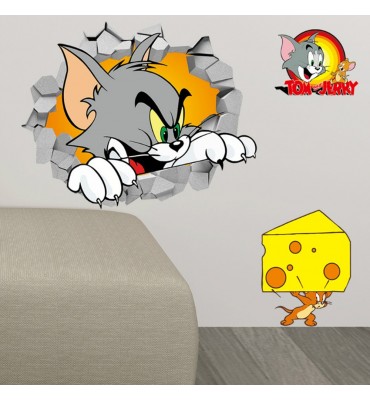 Vinilo infantil dibujos Tom y Jerry