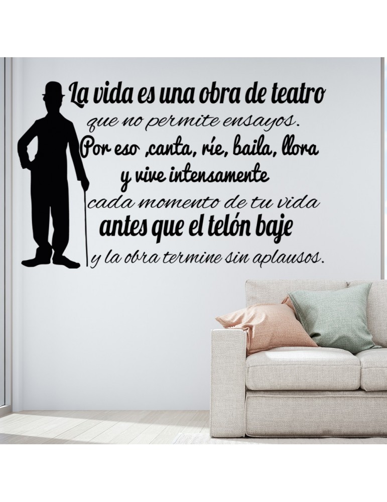 Vinilo Decorativo"LA VIDA ES UNA OBRA DE TEATRO" | Tienda De Vinilos Online