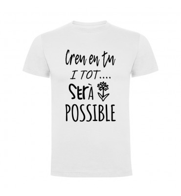 Camisetas con frases motivadoras fabricadas en 100% algodón de serie limitada con la frase Creu en tu