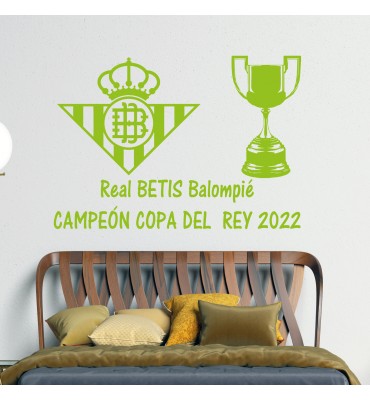 Vinilo decorativo:  Betis campeón copa de S.M. Rey