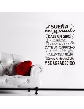 Vinilo de frases decorativas en español