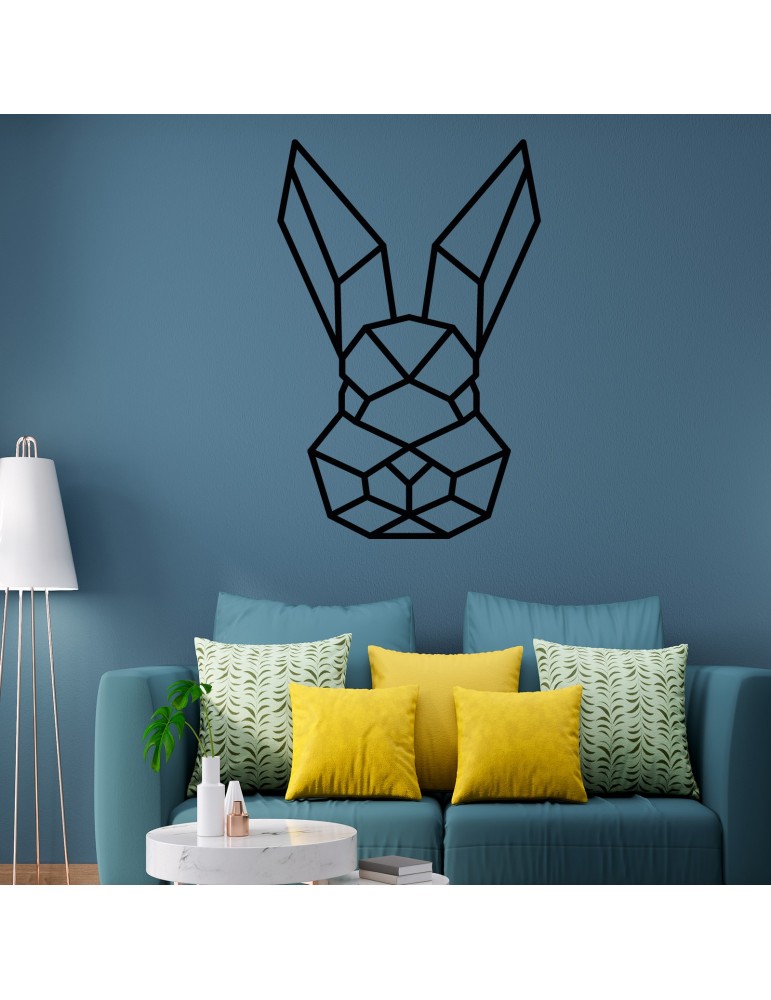 Vinilo decorativo animal conejo geométrico origami