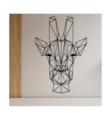 Vinilo decorativo animal girafa geométrica origami