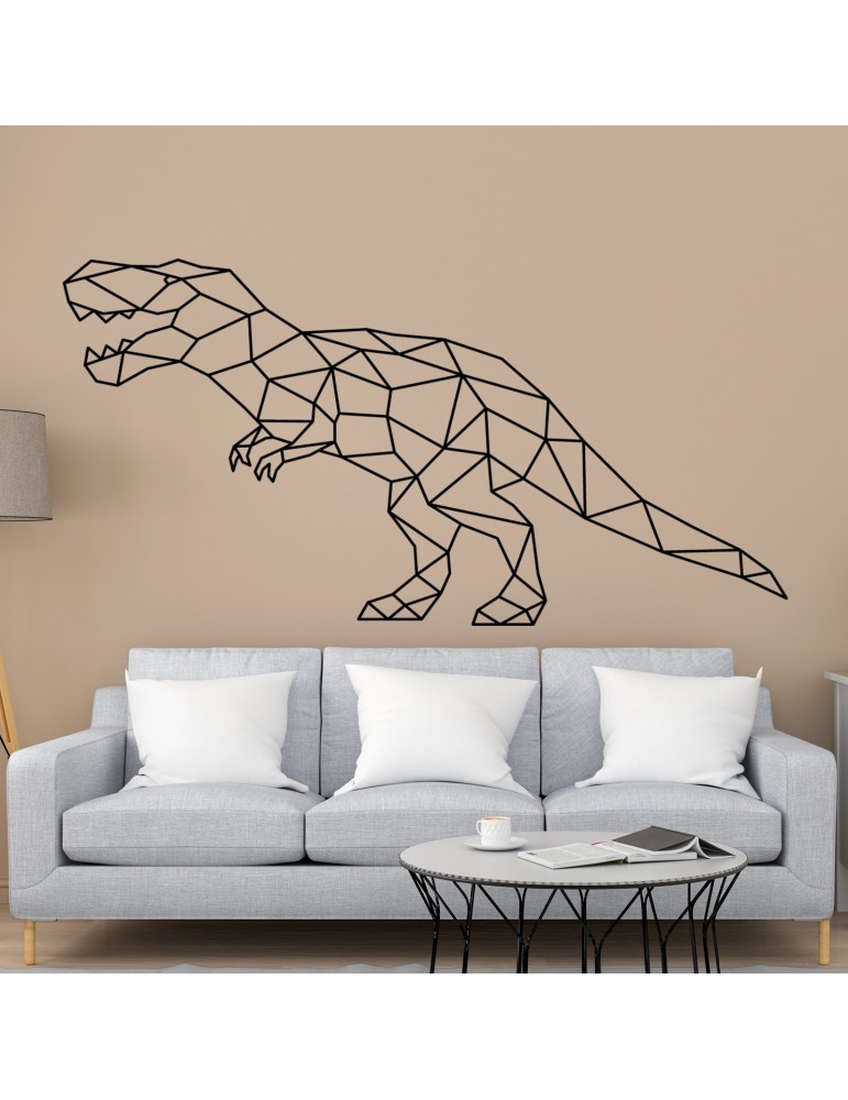 Vinilo decorativo animal dinosaurio tiranosaurio rex geométrico origami |  Tienda de vinilos online
