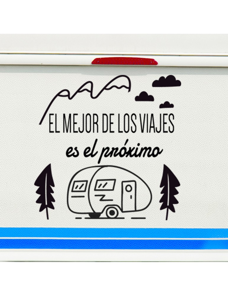 Vinilo autocaravana, pegatina caravana : El mejor de los viajes